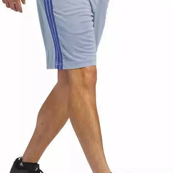 Adidas Mens Active Stripe Running Workout Shorts Light Blue Size XXL Gym Athleti - Picture 3 of 6